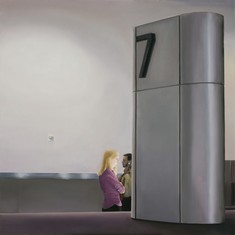 Ohne Ttel (Sieben), 182 x 182 cm